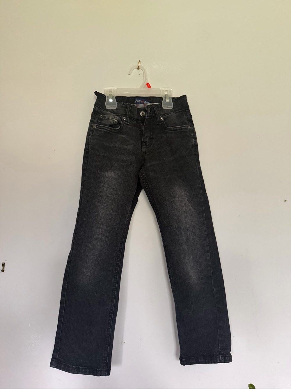 Kids Straight-Leg Black Wash Jeans
